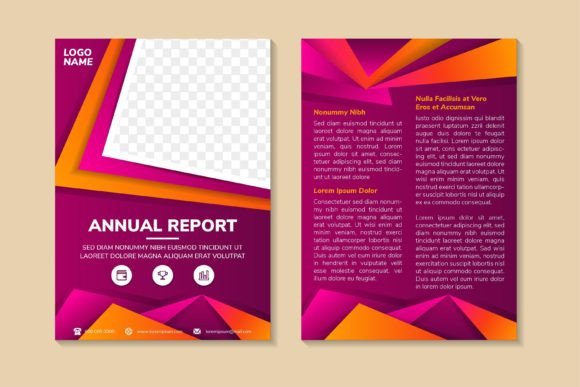 Annual Report Vertical Flyer Pink: Graphics & Print Templates Review