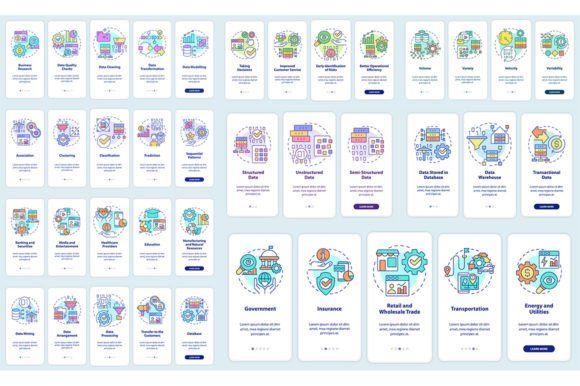 Big Data Applications Onboarding Mobiles Graphics and Graphic Templates