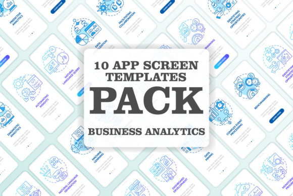 Business Analysis and Intelligence Apps Graphics for Editorial Design