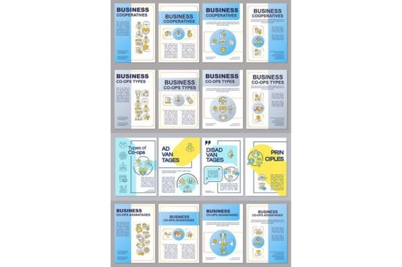 Business Co-ops Brochure Template Set Graphics Review