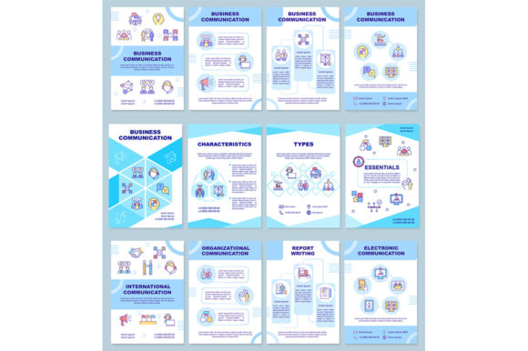 Business Communication Brochure Template Graphics Review