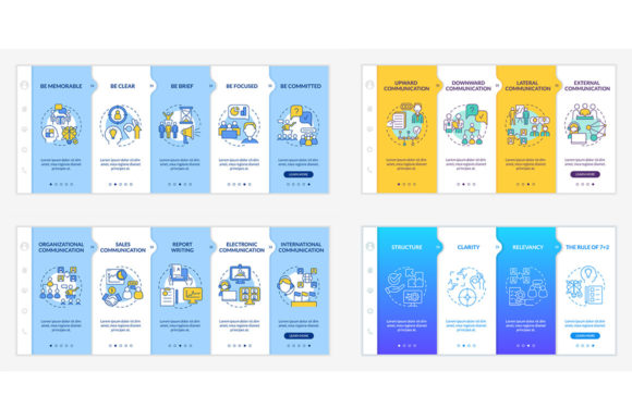 Business Communication Onboarding Set Graphics Review