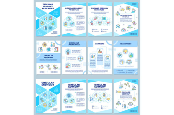Circular Economy Brochure Template Set Graphics and Graphic Templates