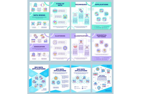 Data Mining Brochure Template Set: Modern Graphics for Graphic Templates
