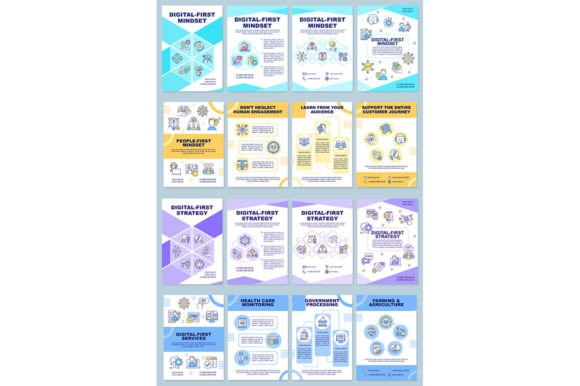 Digital First Services Brochure Template: Modern Graphics for Brand Identity