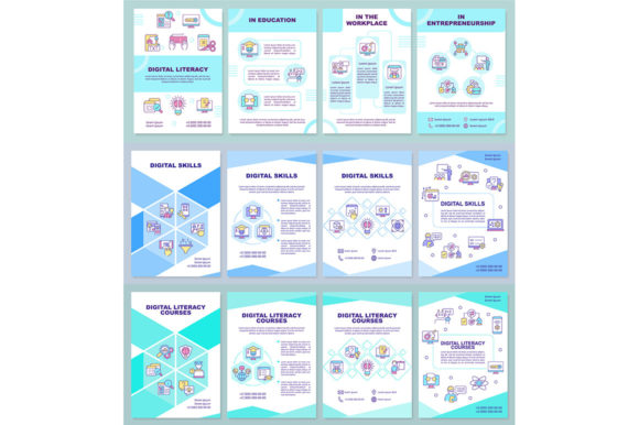 Digital Skills Brochure Template Set Graphics and Graphic Templates