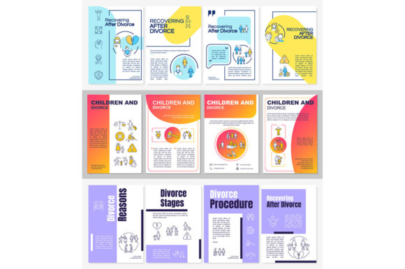 Divorce Brochure Template Set Graphics Review