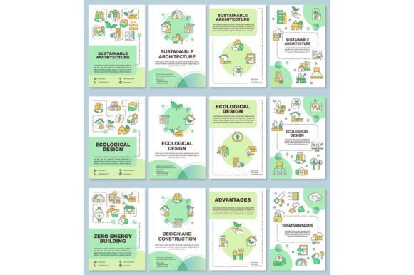 Ecological Urban Design Brochure Set: Graphics for Editorial Publishing