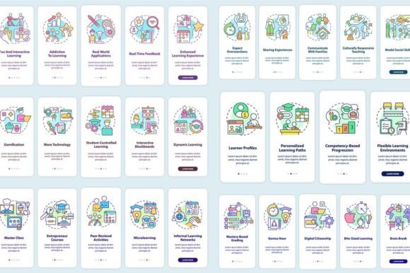 Education Trends Onboarding Mobile Apps Graphics & Graphic Templates