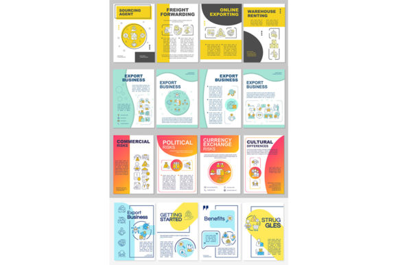 Export and Import Brochure Template Set Graphics Review