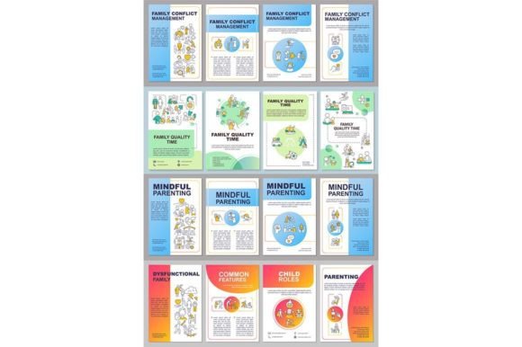 Family Quality Time Brochure Templates: Graphics for Modern Design