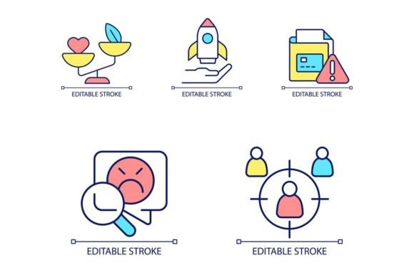 Innovation RGB Color Icon Set for Graphics and Icons