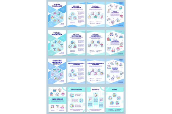 Insurance Brochure Template Set: Graphics for Professional Branding