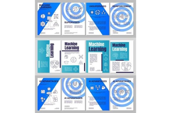 Machine Learning Brochure Template Set: Graphics for Modern Branding