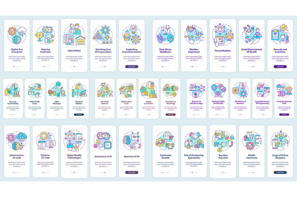 Macro Trends Onboarding Mobile Apps Graphics & Graphic Templates