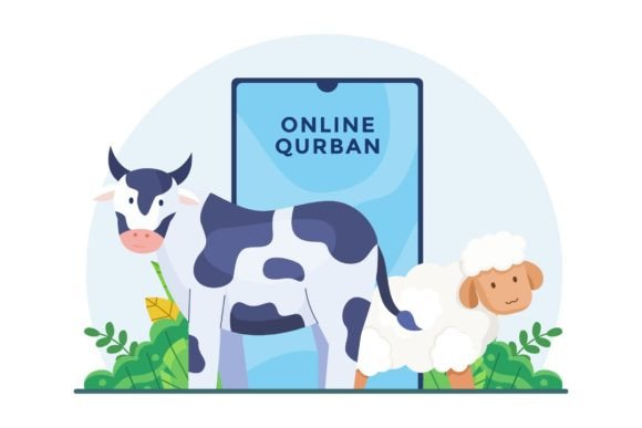 Online Qurban Concept Illustration