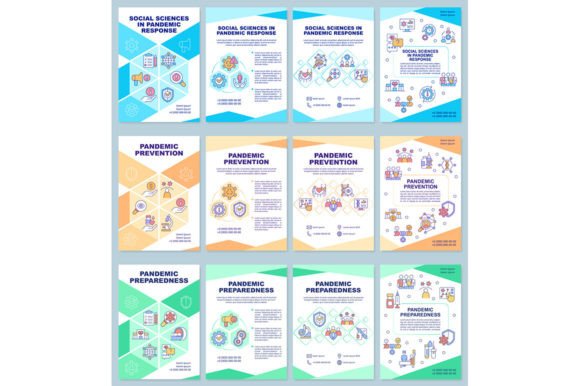 Pandemic Brochure Template Set: Graphics for Graphic Templates