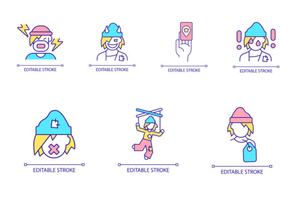Poverty and Homelessness RGB Color Icons: A Designer’s Review of These Essential Graphics