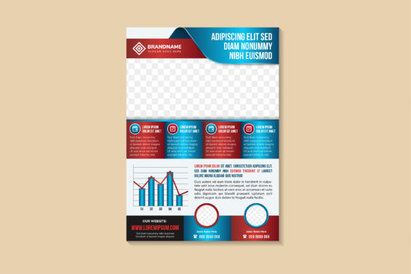 Red Blue Gradient Vertical Flyer: Graphics and Print Templates Review