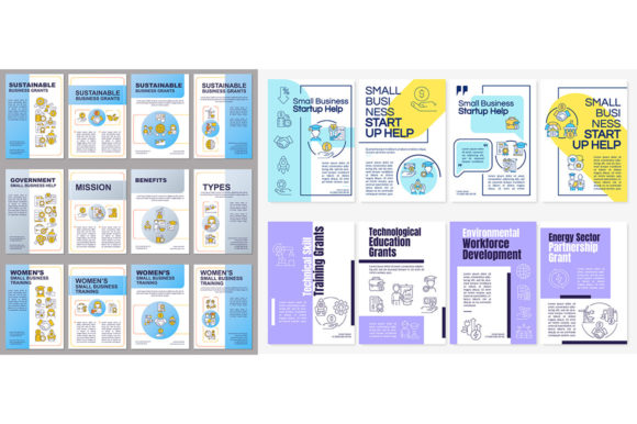 Small Business Help Brochure Templates: Graphics for Handmade Brands