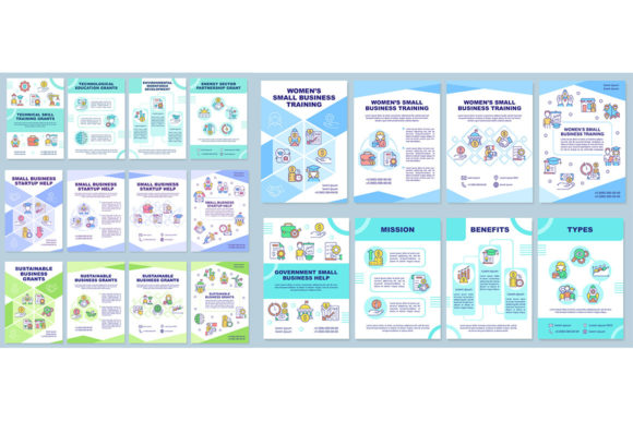 Small Business Startup Help Brochure Set Graphics Review