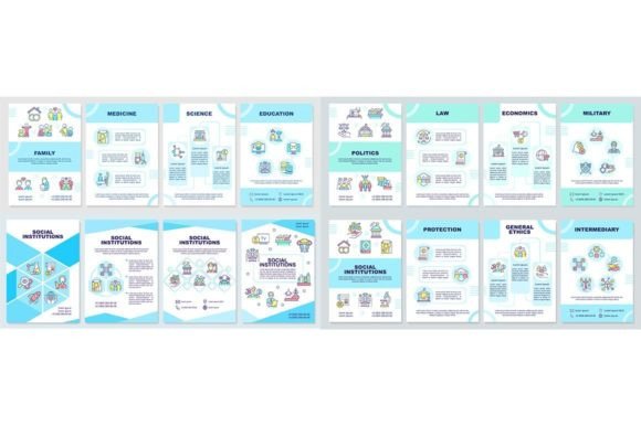 Social Institutions Brochure Templates: Professional Graphics for Graphic Templates