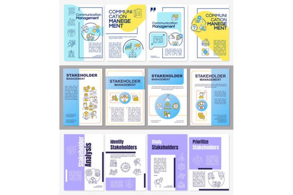 Stakeholder Analysis Brochure Templates for Modern Graphics