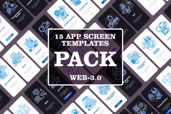 Web 3 0 Onboarding Mobile App Screen Set Graphics